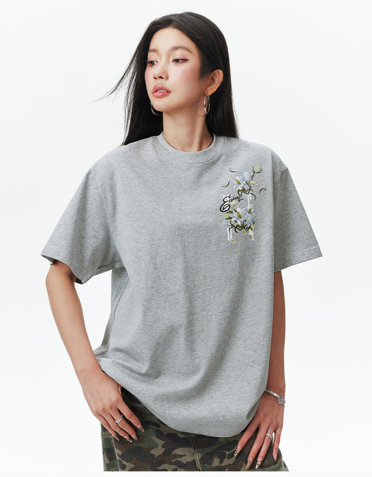 MEDM Orchid Rose Embroidered Tee | Face 3 Face