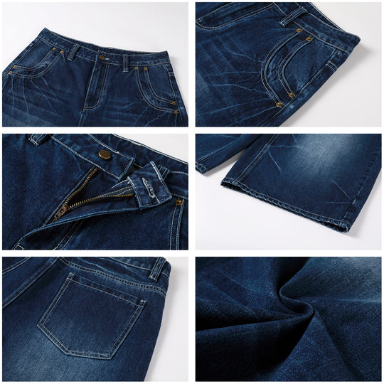 NOVACAM Washed Baggy Denim Shorts | Face 3 Face