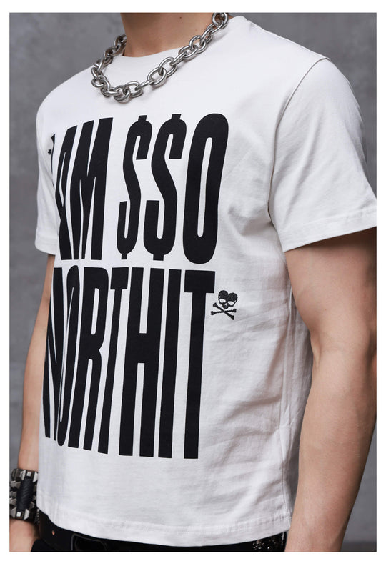 ANTIDOTE Heart and Skull Slogan Print Washed Short Sleeve Tee | Face 3 Face