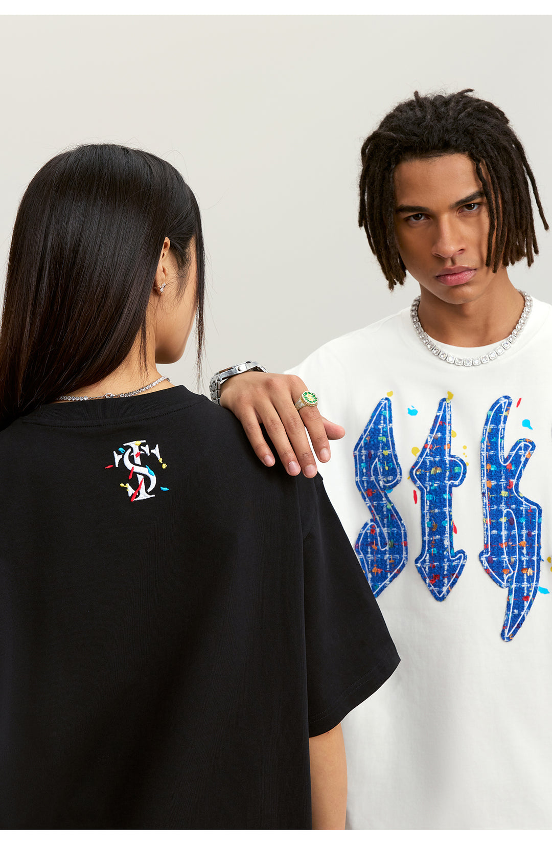 Small Town Kid Plaid STKD Patch Splash Ink Tee | Face 3 Face