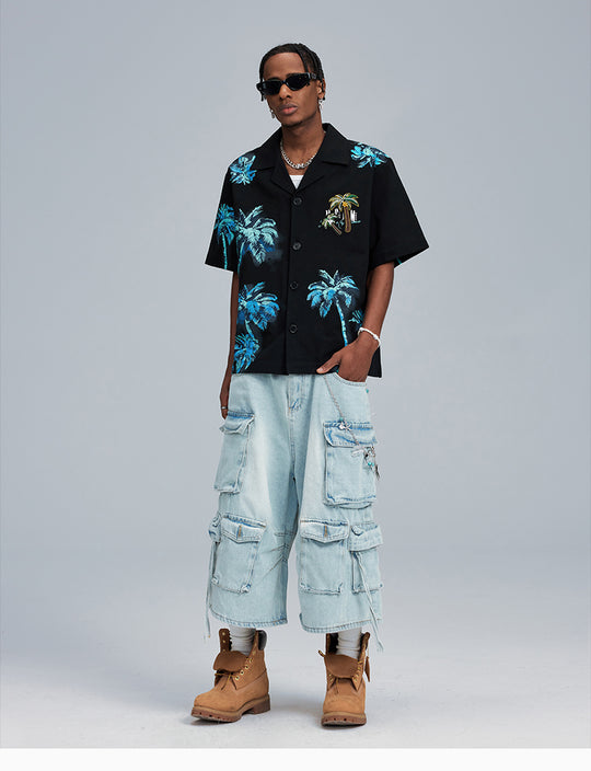 MEDM Palm Tree Hawaiian Shirt | Face 3 Face