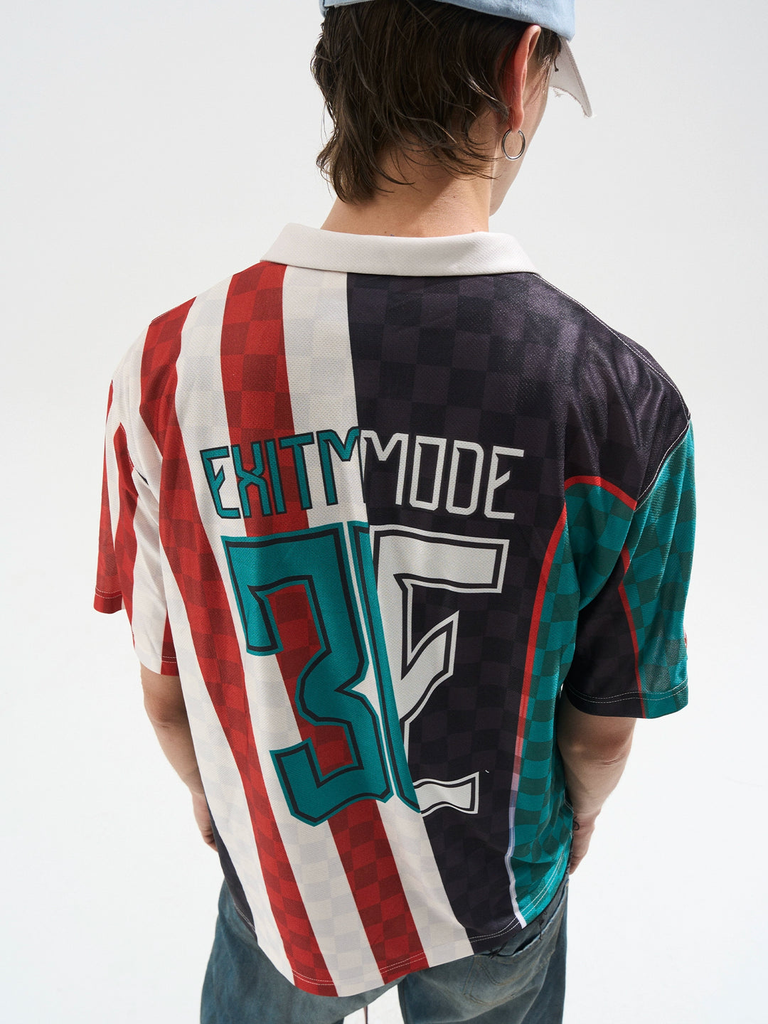 BLIND NO PLAN Digital Print Checkerboard Polo Jersey | Face 3 Face