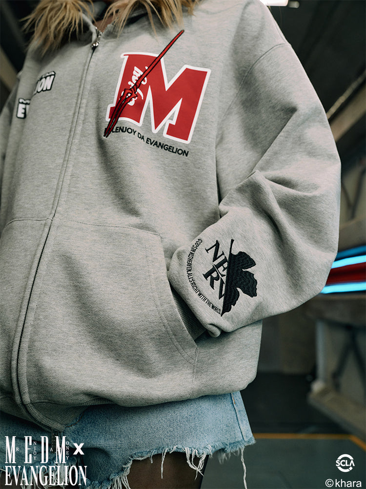 MEDM x EVA Lilith Removable Fur Zip-Up Hoodie | Face 3 Face