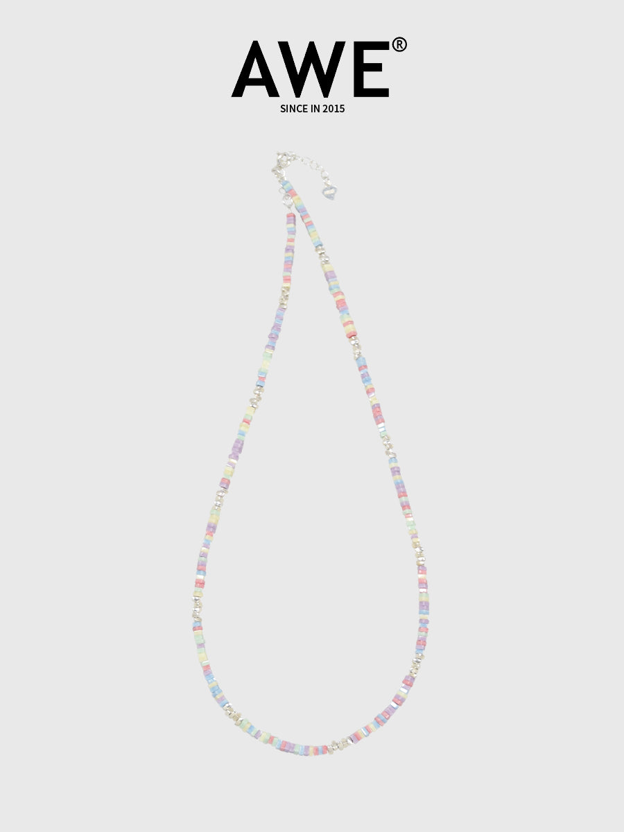 AWE Coral Sea Colorful Enamel Beads Necklace | Face 3 Face