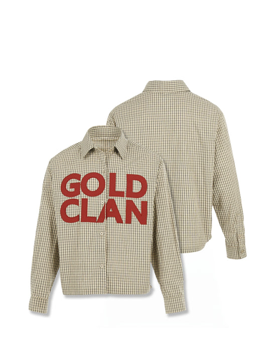 STEEPC Plaid Patch Embroidered Long Sleeve Shirt | Face 3 Face