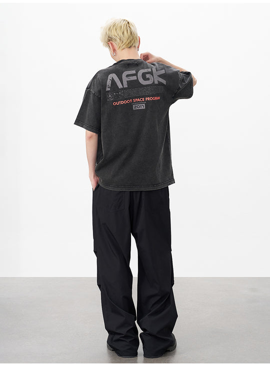 AFGK Vintage Print Washed Tee | Face 3 Face