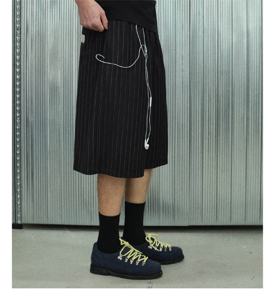 S45 Jacquard Stripe Baggy Suit Shorts
