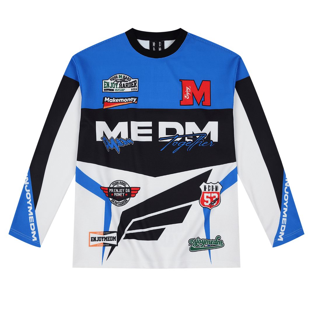 MEDM Biker Color Block Waffle Long Sleeve Jersey | Face 3 Face