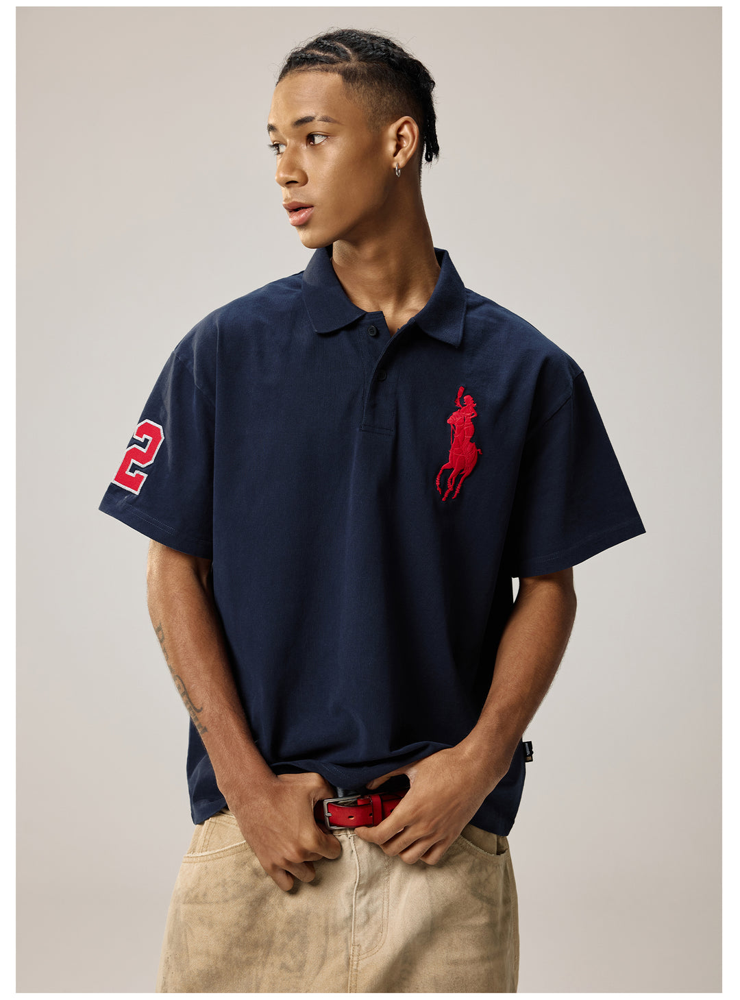 Remedy Cocktail Glass Girl Embroidery Polo Shirt | Face 3 Face