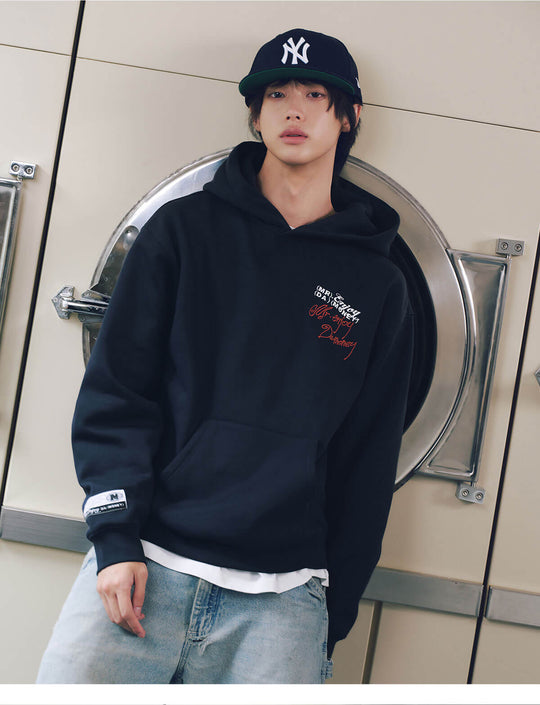 MEDM Handwritten Logo Print Hoodie | Face 3 Face
