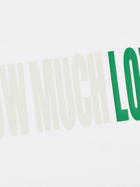 MHARF SHOW MUCH LOVE Barcode Print Tee | Face 3 Face