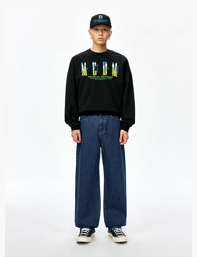 MEDM Horsehair Waist Tag Washed Jeans | Face 3 Face