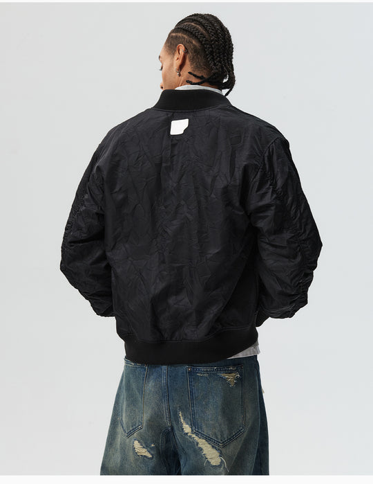 MEDM Crinkled Nylon MA-1 Bomber Jacket | Face 3 Face