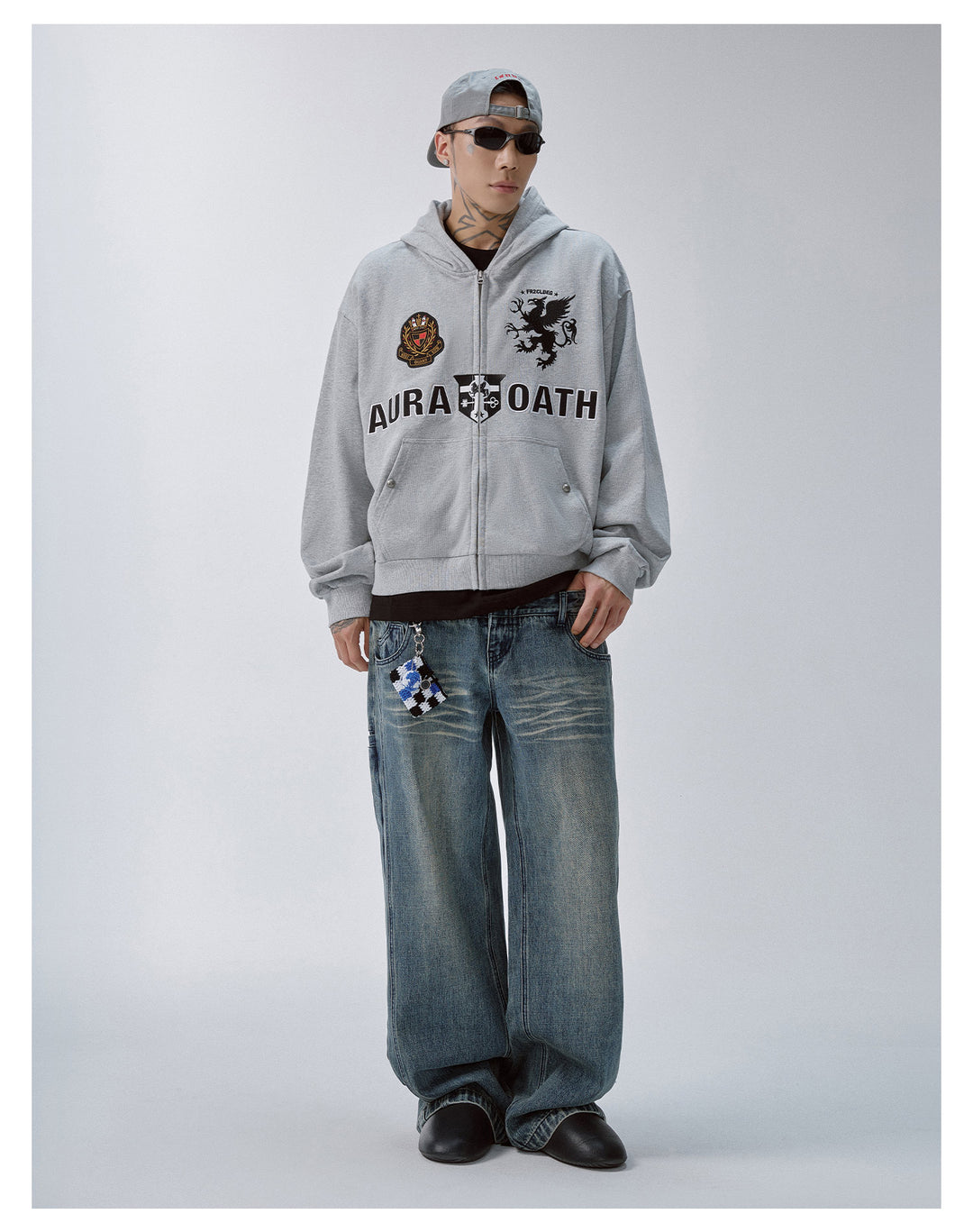 F2CE Embroidery Patch Zip Up Hoodie | Face 3 Face