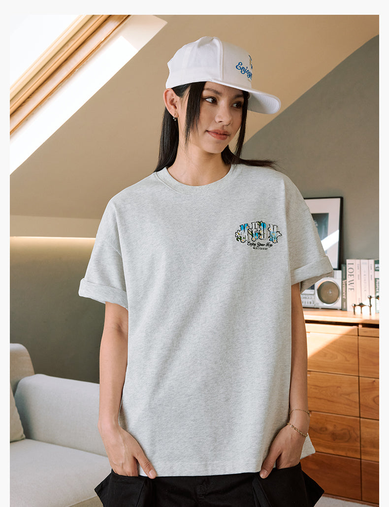 MEDM Flower Terry Logo Embroidery Tee | Face 3 Face