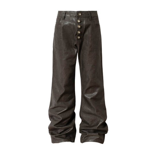 YADcrew Five Button Waxed Denim Jeans | Face 3 Face