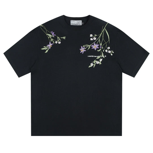 Harsh and Cruel Botanical Embroidery Tee | Face 3 Face
