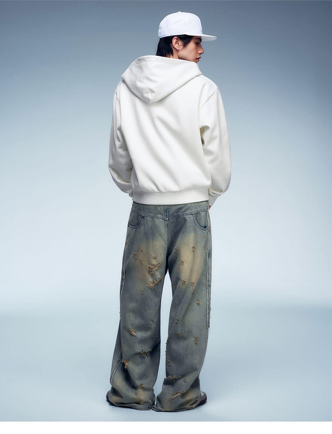 MEDM Contrast Hood Lining Zip Up Hoodie | Face 3 Face