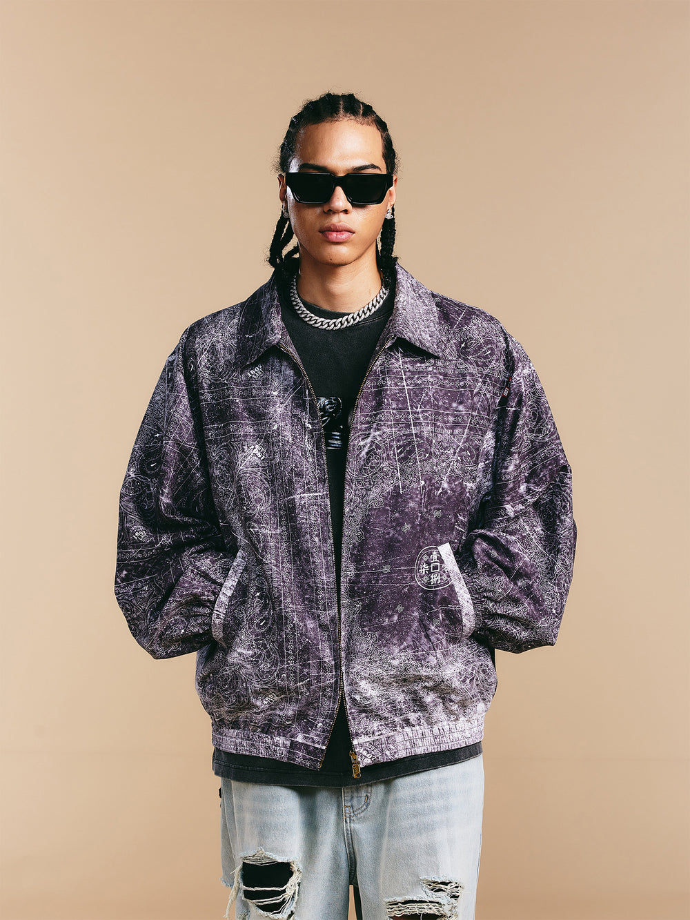 1807 × LABT Original Paisley Full Print Track Jacket | Face 3 Face