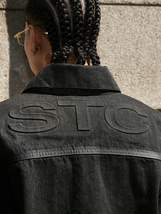 STEEPC Embossed Logo Denim Jacket | Face 3 Face