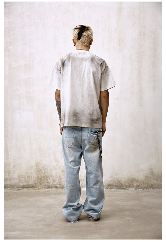 Remedy Inspired Print Washed Aged Tee | Face 3 Face