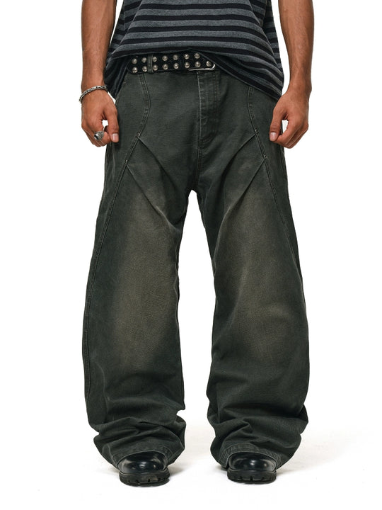 ANTIDOTE 3D Pleated Washed Work Pants | Face 3 Face