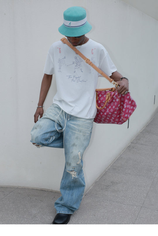 STEEPC Hand Painted Print Tee | Face 3 Face