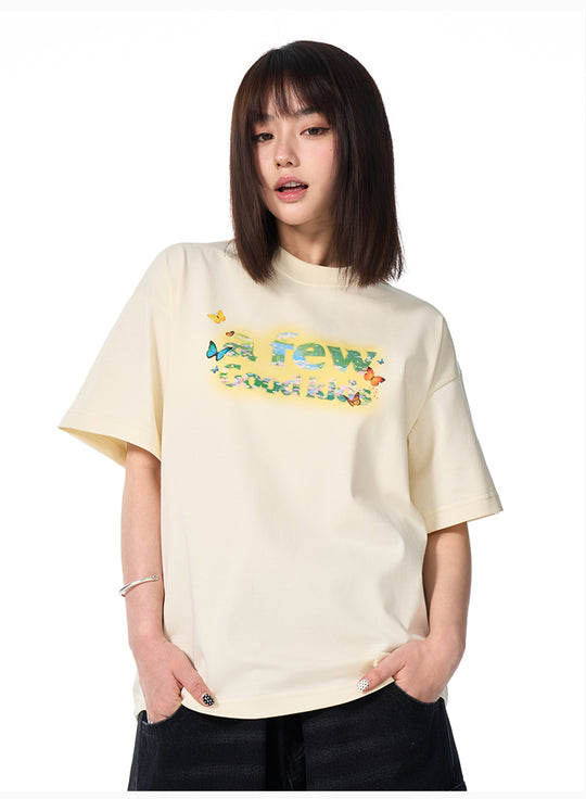 AFGK Floral Butterfly Logo Print Tee | Face 3 Face