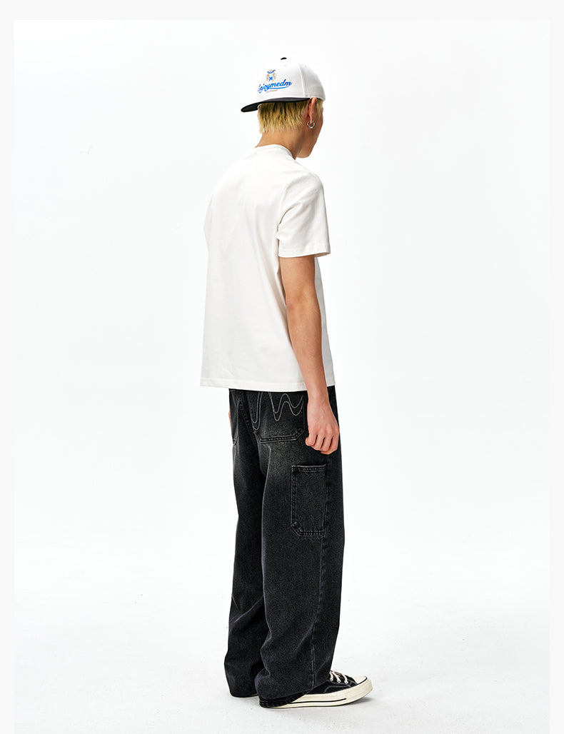 MEDM Washed M Buckle Utility Jeans | Face 3 Face