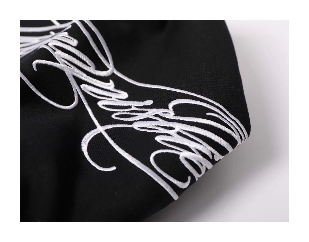 KARMANISTIC Embroidered Hooded Puffer Bomber Jacket | Face 3 Face