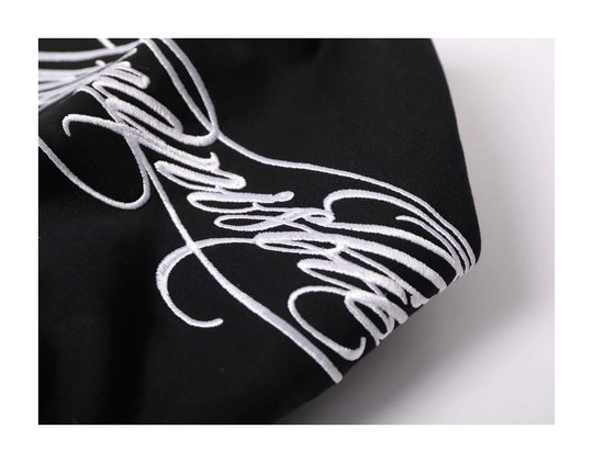 KARMANISTIC Embroidered Hooded Puffer Bomber Jacket | Face 3 Face