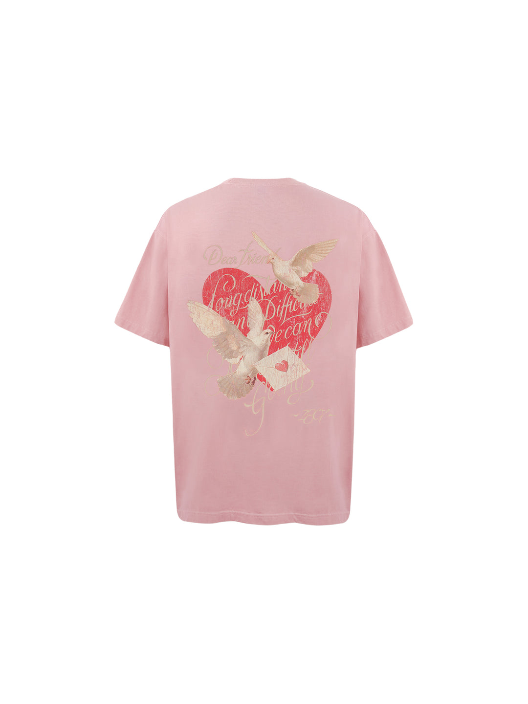 1807 Love Letter Dove Washed Tee | Face 3 Face