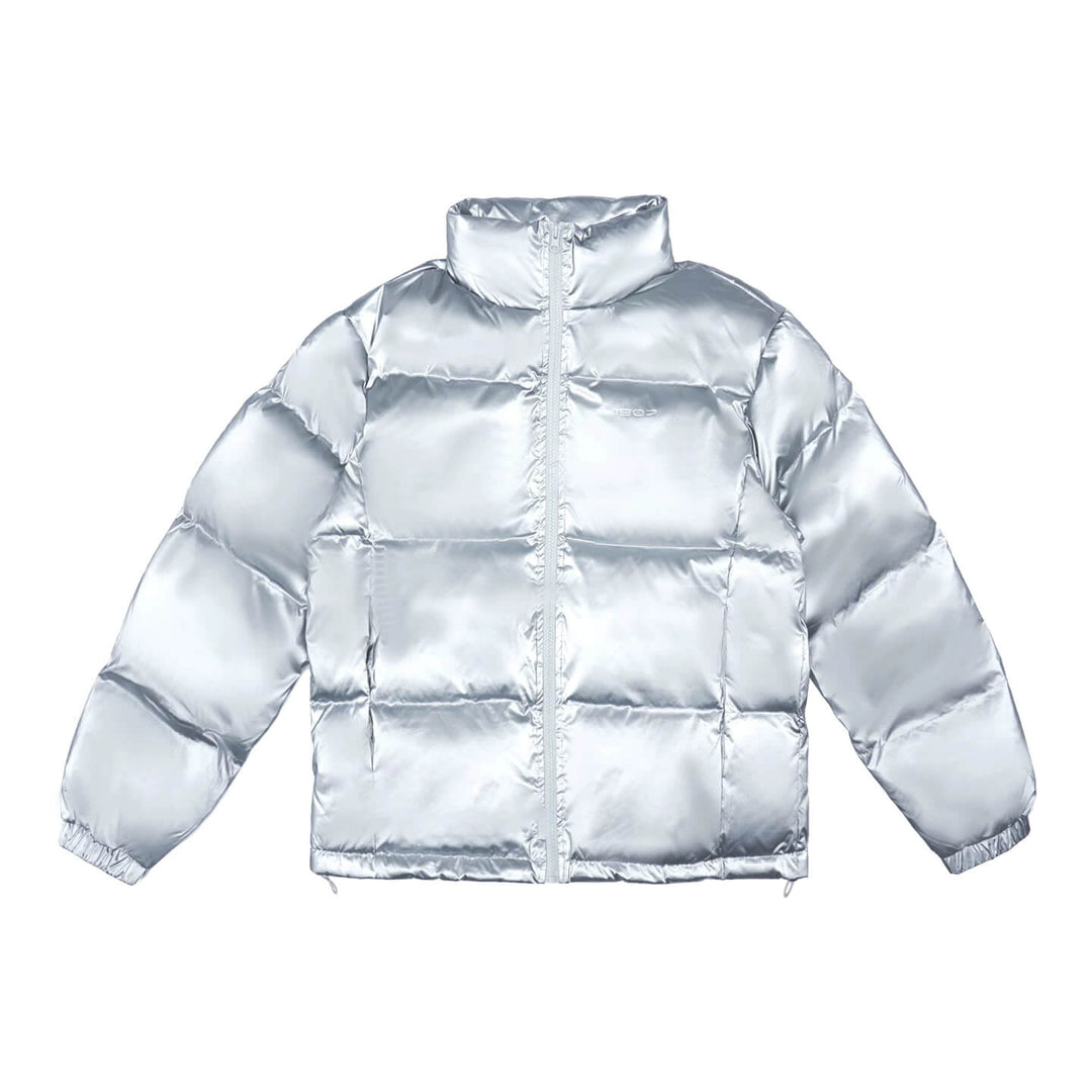 1807 Glossy Silver Down Jacket | Face 3 Face