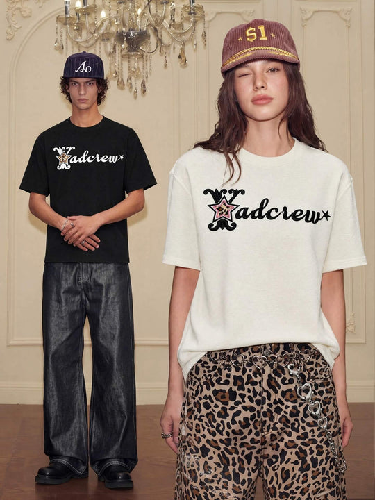 YADcrew Leopard Star 3D Logo Embroidered Tee | Face 3 Face