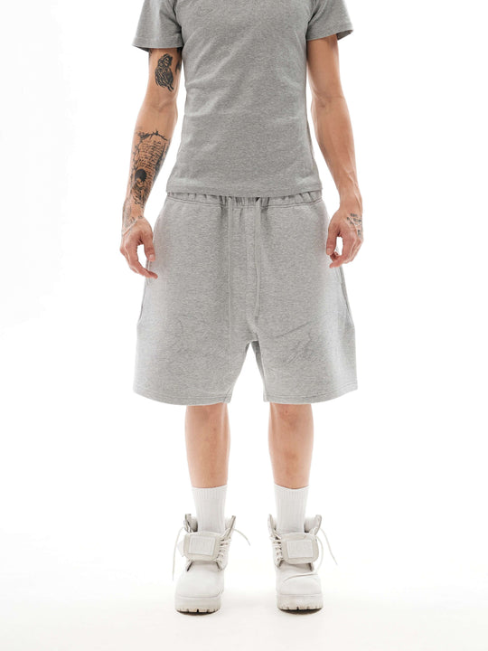 KARMANISTIC Rhinestone Letter Sweat Shorts | Face 3 Face
