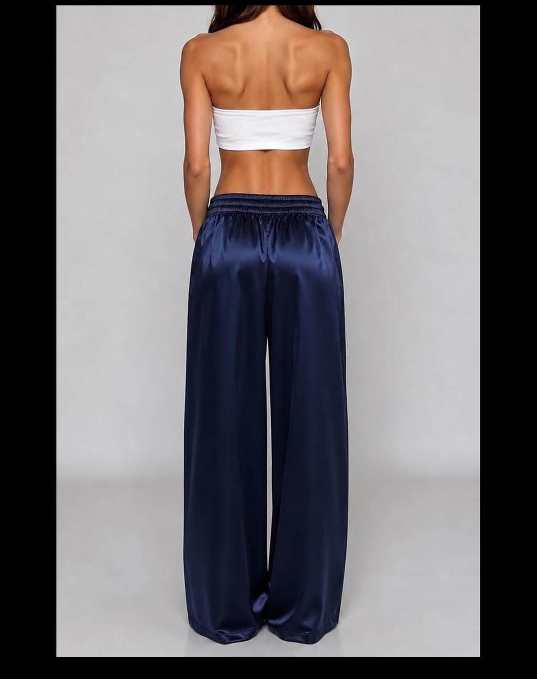 NOVACAM Satin Silky Baggy Track Pants | Face 3 Face