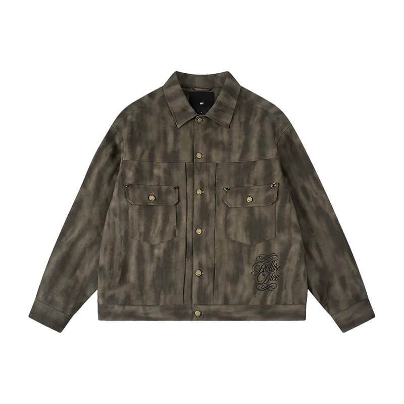 1807 ROLLTHEDICE Cat Eye Stone Embellished PU Leather Jacket | Face 3 Face