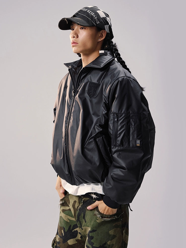 Remedy Number Patch Embroidered MA-1 Bomber Jacket | Face 3 Face