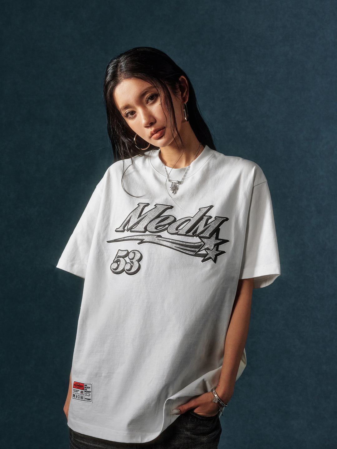 MEDM Rhinestone Star Logo Graphic Tee | Face 3 Face