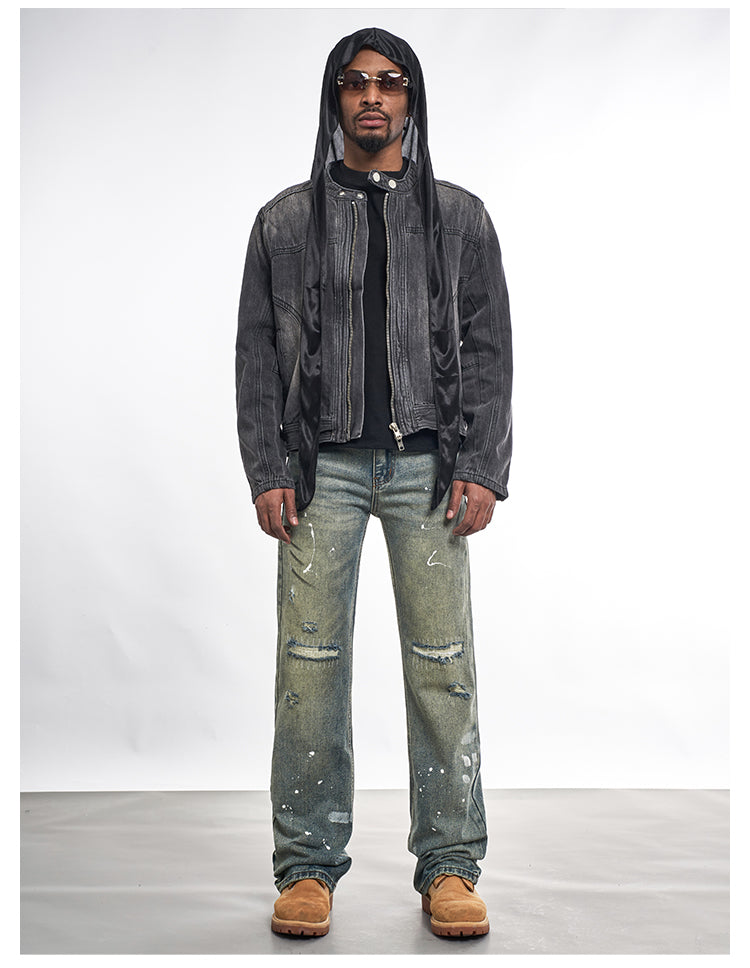 F3F Select Patch Graffiti Washed Gradient Jeans | Face 3 Face