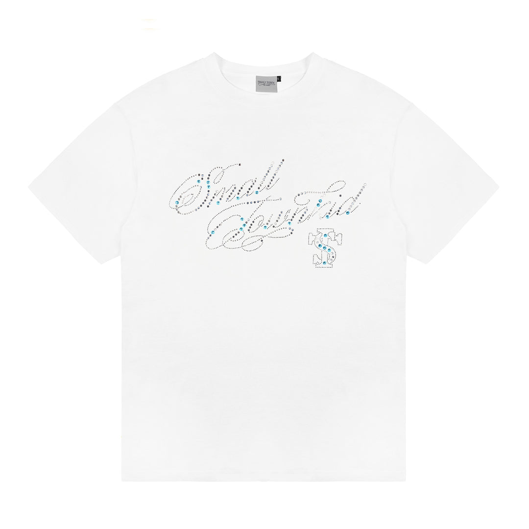 Small Town Kid Rhinestone Jewelry Lettering Tee | Face 3 Face