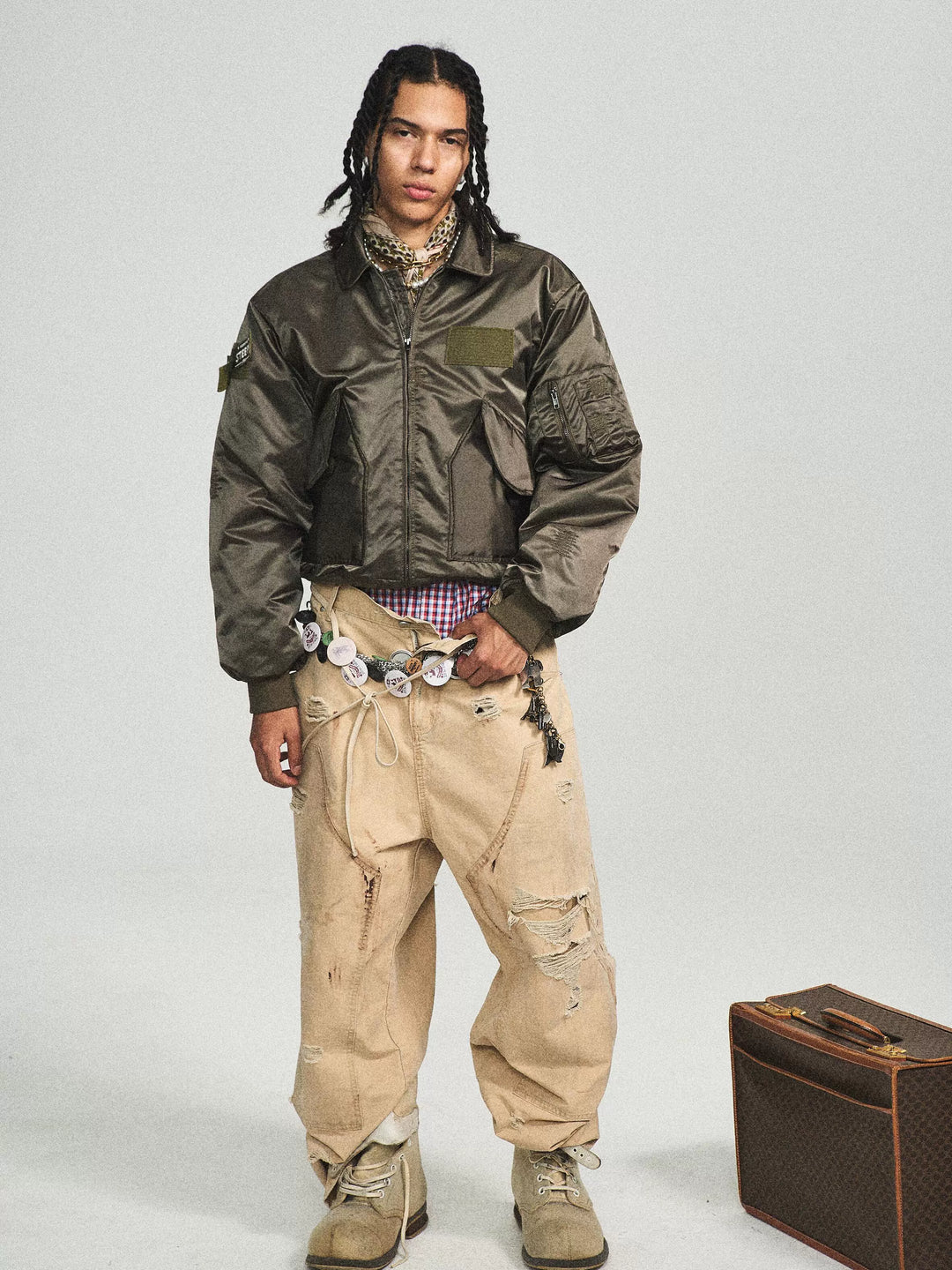 STEEPC Army Green Camouflage MA-2 Jacket | Face 3 Face