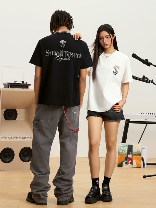Small Town Kid 3 Color Pearl Logo Tee | Face 3 Face