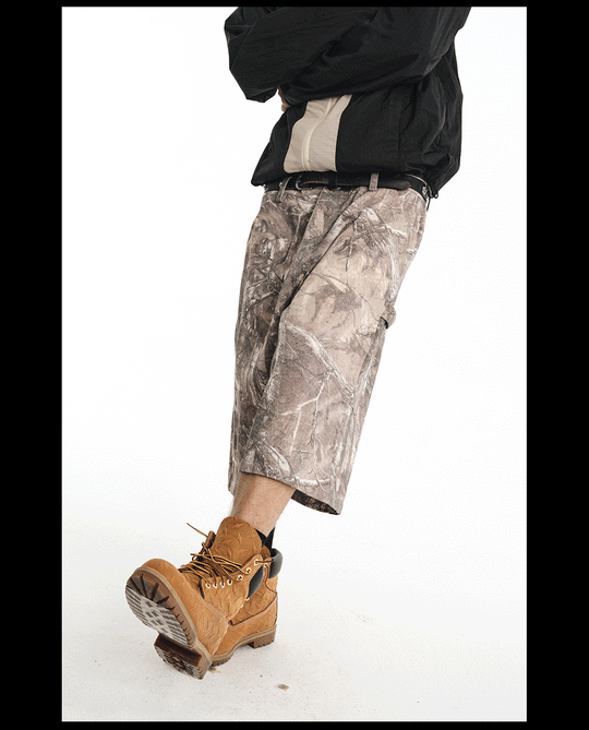 NOVACAM Tree Camouflage Work Baggy Shorts | Face 3 Face