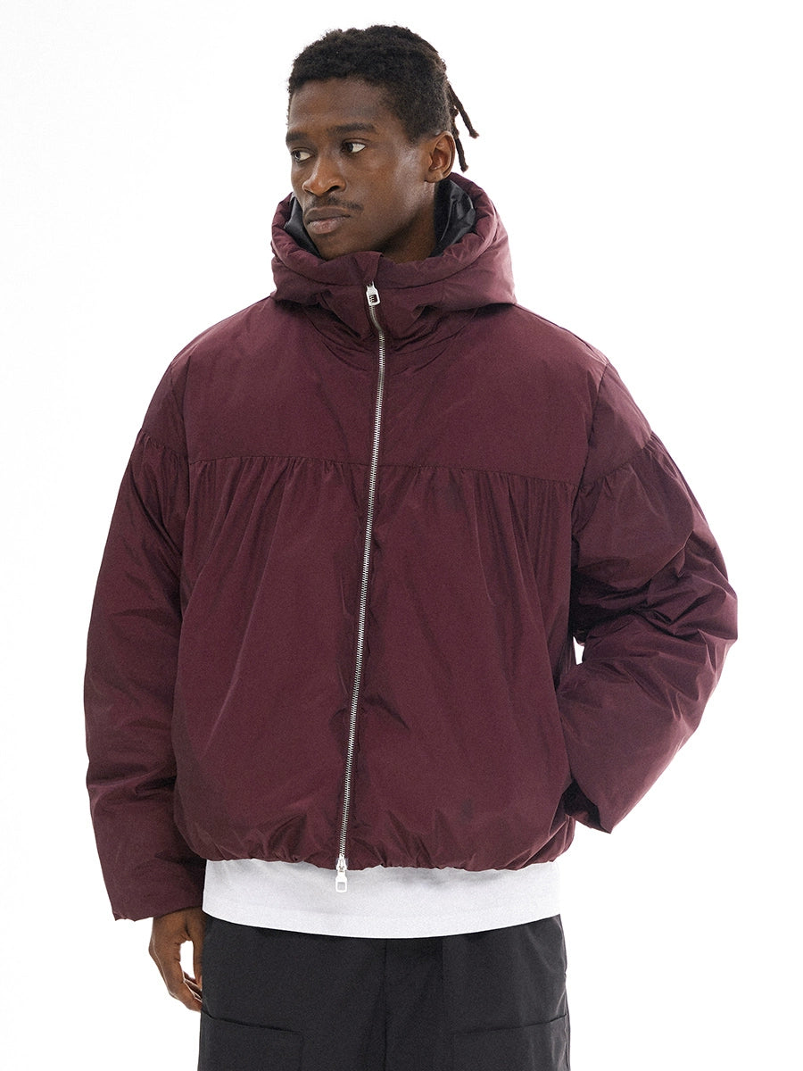 EMPTY REFERENCE Original Pleated Windproof Hooded Down Jacket | Face 3 Face