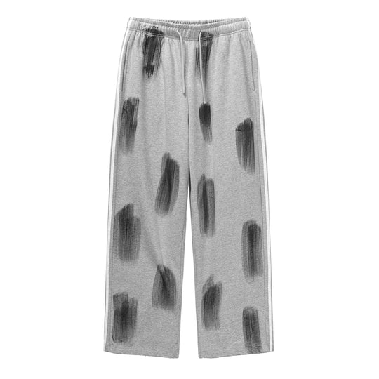 F3F Select Three Bars Spray Color Abrasion Wide Sweatpants