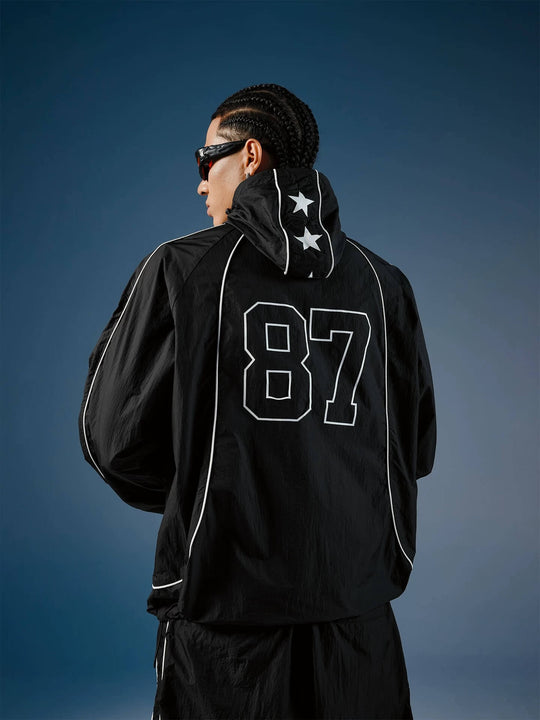 1807 Logo Star Print UV Protection Sports Track Jacket | Face 3 Face