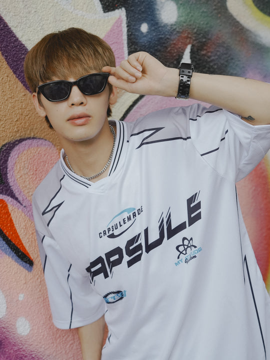 CapsuleMade Racing Suit Design Printed Soccer Jersey | Face 3 Face