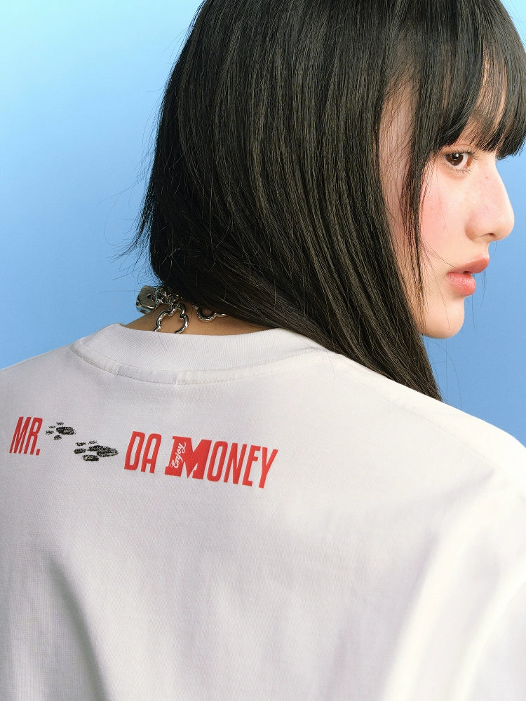 MEDM Cat Ear Hat Puppy Balloon Print Tee | Face 3 Face