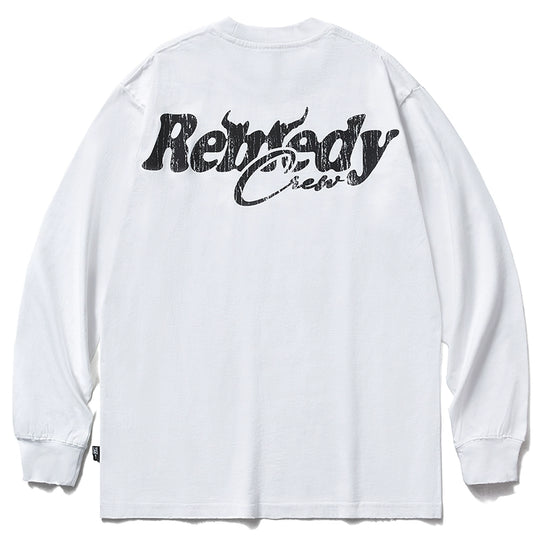 Remedy Cracked Logo Print Long Sleeve Tee | Face 3 Face